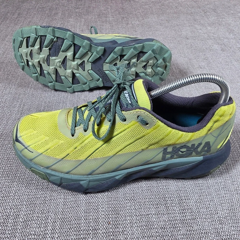Hoka One One Torrent Running Shoes Mens 8 Yellow Trail Mesh 1097751 SGCGR